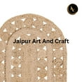 thumbnail image 3 of Jaipur Art And Craft Natural Jute Area Rug Oval Shape Hand Braided Rustic Look Carpet Rug Size - (5x8 Sq Feet), (60x96 Inches), (150x240 CM), 3 of 5