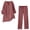 Watermelon Red, variant on Womens 2 Piece Outfits Plus Size Cotton Linen Set, Long Sleeve Button Shirt Matching Elastic Waist Pants Suit, Womens Spring Outfits Plus Size Women Linen Sets 2 Piece Outfits 5XL