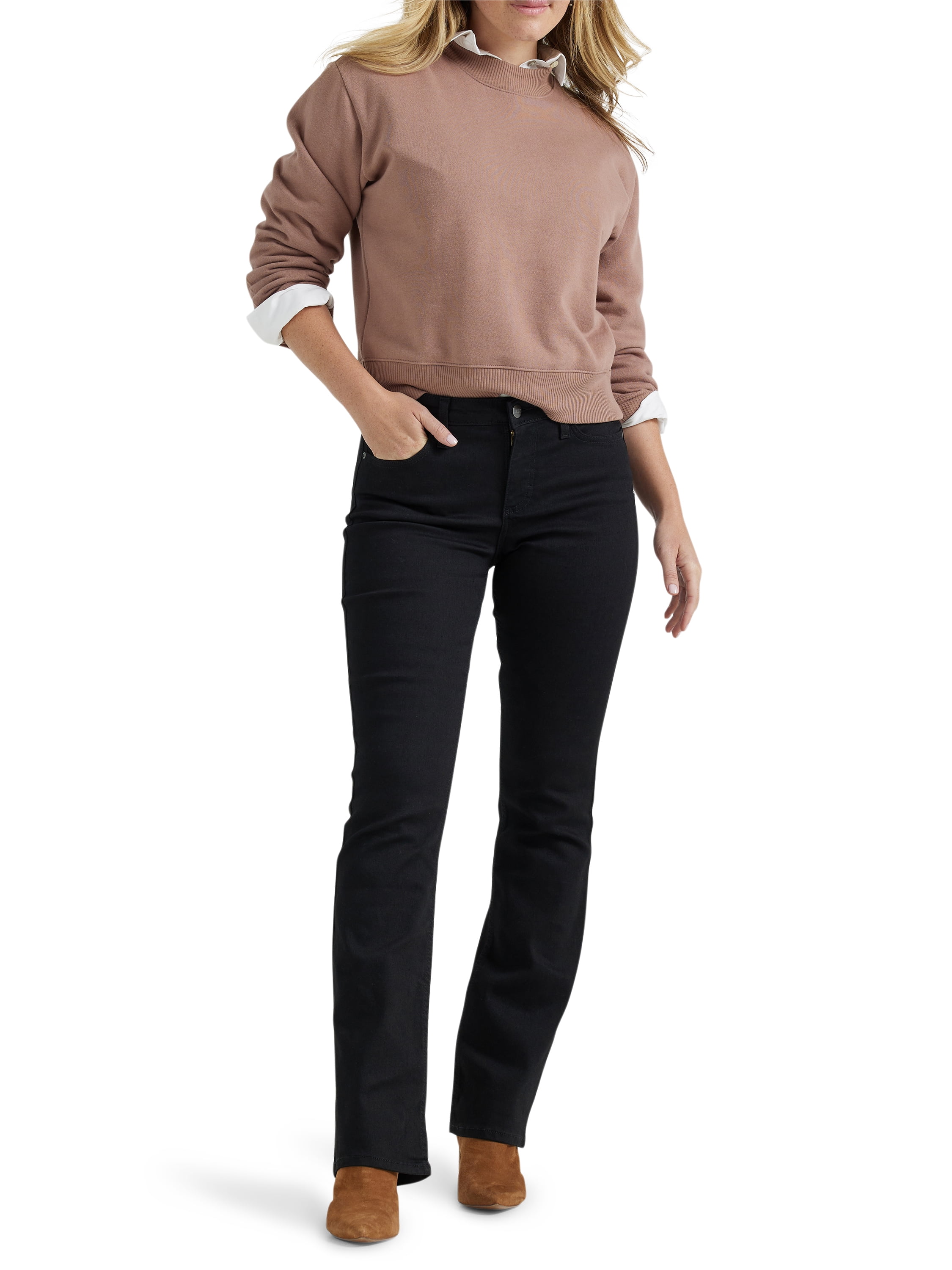 Lee Women's Midrise Bootcut Jean, Available in Regular, Short, Long Inseams, Sizes 2-22