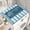 Blue Grid, variant on Flowers Washer Dryer Dust Cover Mat for Top 19.7" x 23.6" Creative Washing Machine Dust Cover Pad Non-Slip Drying Mat Top Protector Mat for Kitchen Laundry Room