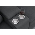 thumbnail image 4 of Pemberly Row 8-Piece Fabric Upholstered Sectional w/ Console & Ottoman-Dark Gray, 4 of 12
