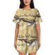 thumbnail image 1 of Balery We Live for Adventure Conjunto de Pijama para Mujer con Estampado, Dos Piezas de Manga Corta y Shorts, Ropa de Dormir Suave con Cuello Redondo y Bolsillos-XX-Large, 1 of 6