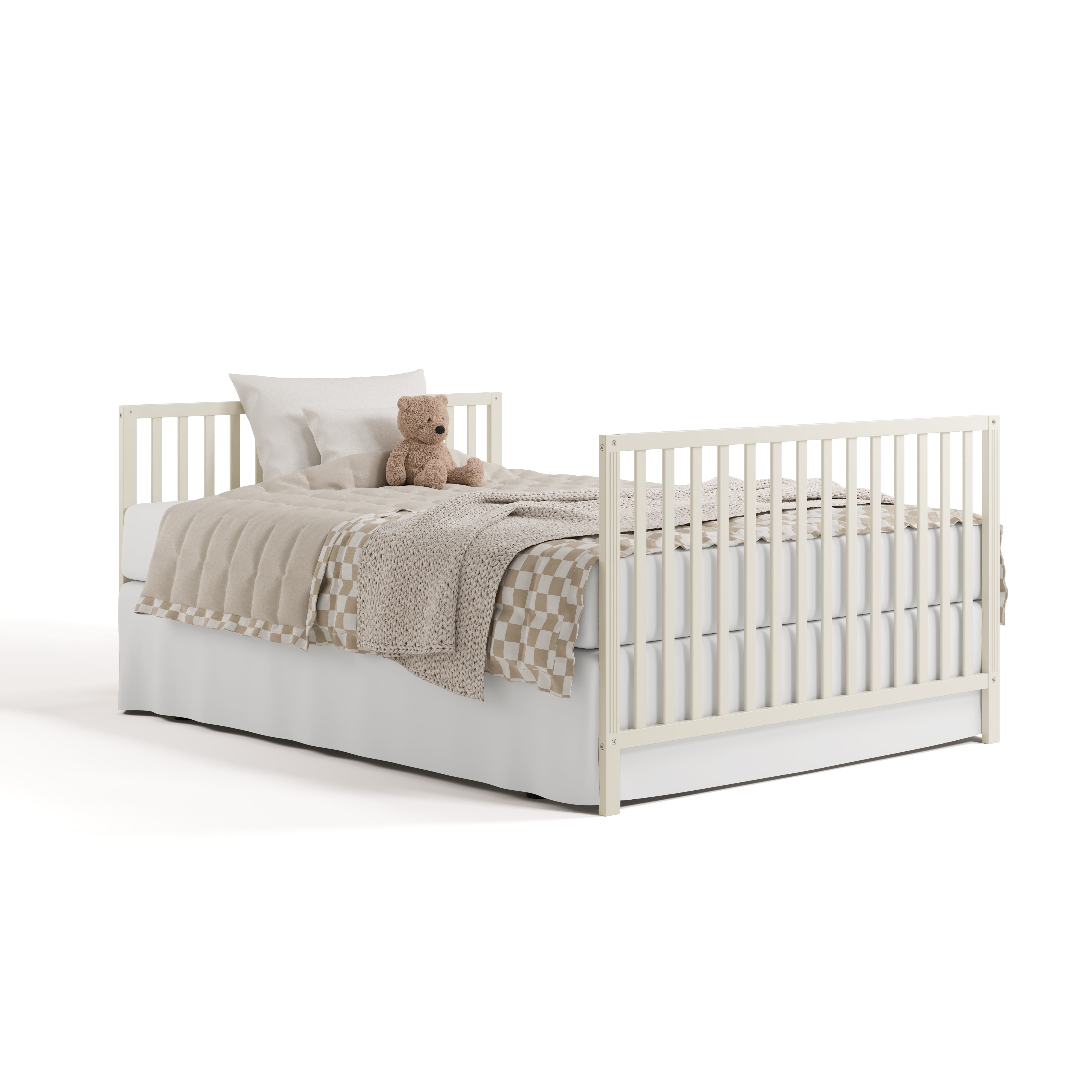 Storkcraft Morningside 5-in-1 Convertible Baby Crib, Frosted Oat