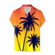 thumbnail image 3 of Camisas Para Hombre Manga Corta Hombres Casual Manga corta Primavera Verano Turndown Neck 3D Impreso Camisas Moda Top Blusa Camisas (Yellow, XXL), 3 of 4