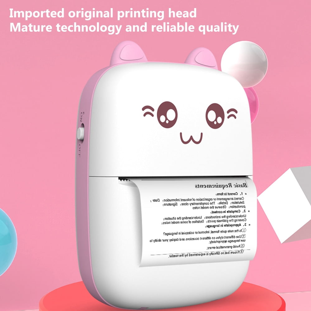 Mini Printer Thermal Printer Inkless Bluetooth Wireless Portable Pocket Self-adhesive Label Printer for Sticker Lable Maker