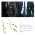 thumbnail image 2 of WEUVEB 2Pcs Sturdy Golden Pocket Watch Chains for Men Metal Waistcoat Chains for Hanging Use, 2 of 9