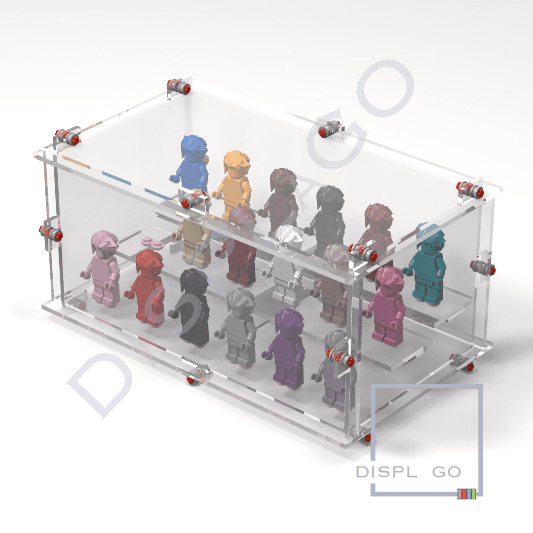 Display Case for LEGO® Series 1-24 Minifigures. For 18 Minifigures. Stackable.