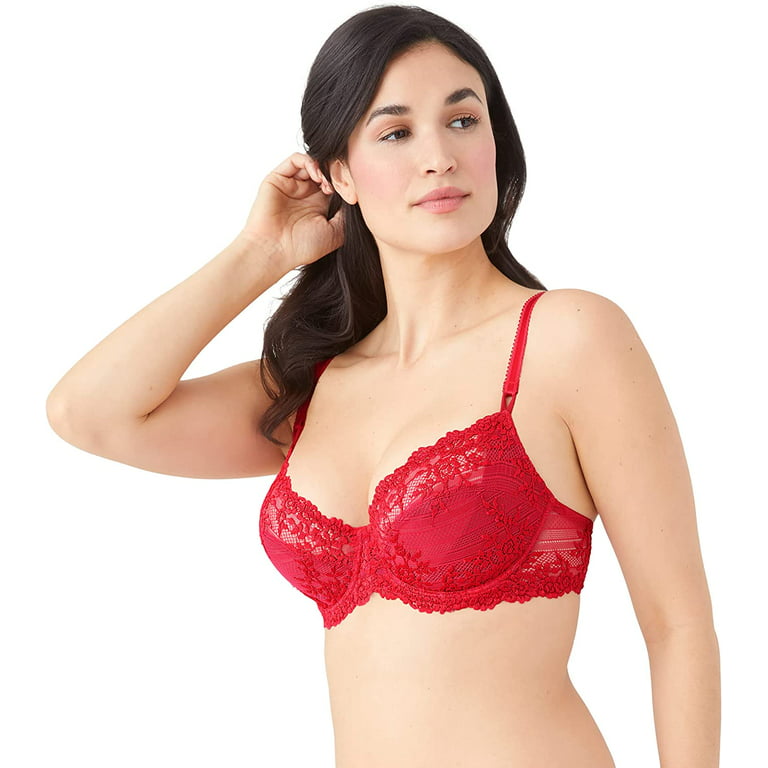 Wacoal All Dressed Up Underwire Bra 36DDD Red Lace Sheer Adjustable  Lingerie » Labex Electrolarynxes