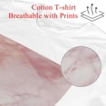 thumbnail image 2 of T-shirts,Women Shirts,Womens Short Sleeve Tops,Mens T Shirts,White Pink Marble Texture,XL, 2 of 5