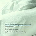 thumbnail image 5 of Fabdreams GOTS Certified Percale Weave 100% Organic Cotton King Fitted Sheet|300 Thread Count| Cool Crisp Breathable| Luxury Finish| Fits Upto 17" Deep Pocket Mattress | Sustainable | Sage Green, 5 of 7
