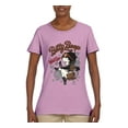 thumbnail image 2 of Wild Bobby Biker Betty Boop Wild One MC Motorcycle Betty Boop Womens T-Shirt, Light Pink, Small, 2 of 5
