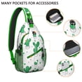 thumbnail image 2 of Sling Backpack Adjustable Shoulder StrapGym Cycling Travel Hiking Daypack for Hiking Dating Gym Cycling Working Cactus, 2 of 6