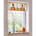 thumbnail image 4 of Valances for Windows Fall Hat Rod Pocket Cafe Window Treatments Valance Curtains for Kitchen Bathroom Laundry Basement Windows 60"x18", 4 of 6