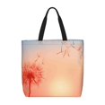 thumbnail image 1 of Disketp The Sunset of Dandelion Bolsa Tote de Lona para Mujer, Bolso de Hombro y Cruzado con Cierre de Cremallera, 1 of 7