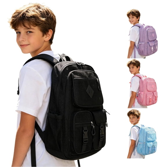 FYDUU Backpack for Boys School Bag Breathable Mesh School Backpacks for Kids Lightweight Bookbag Daypack Casual School Daily Wear