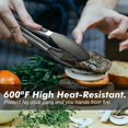 thumbnail image 2 of SZDUDU 2 Pack Cooking Kitchen Tongs with Silicone Tips Handle, Extra Long Heat Resistant Tongs for Cooking (9 Inch and 12 Inch), 2 of 7
