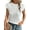 White, variant on MOSHU Textured Womens Tops Casual Crewneck Basic Tee Shirts Cap Sleeve Summer Blouses