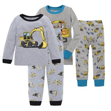 KYAIGUO Ensemble de Pyjama Dessin Animé pour Garçons 2 Pcs Haut+pantalon en Coton Doux Vêtements de Détente pour 1-7T