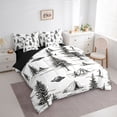 thumbnail image 3 of Manfei Black Pine Tree Twin Bedding Sets, Outer Space Spaceship Boy Comforter Set, 7pcs, 3 of 7