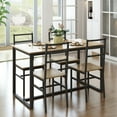 thumbnail image 2 of 5 Piece Kitchen Dining Table and Chair Set, Dining Room Table Set with Table and 4 Chairs, Rectangle Dining Table Set for 4, Dinette Set for Kitchen Dining Room Small Space, 2 of 9