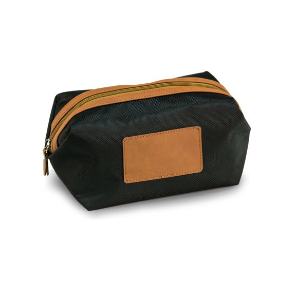 Dopp Kit with Black Nylon and Brown Accents