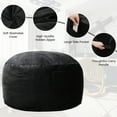 thumbnail image 2 of LOGYAT Extra Large 3.5ft Bean Bag Chair, Memory Foam Filling, Washable Suede Cover, Reinforced Zipper, for Kids, Teens, Adults, Black, 2 of 4