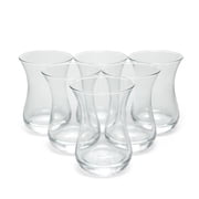 LAV Classic Turkish Tea Glasses for Hot Beverages, Heavy Base 5.5oz, Set of 6