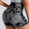 thumbnail image 1 of Pantalones de fitness sin costuras teñidos anudados para mujer, pantalones cortos deportivos ajustados de cintura alta para levantar la cadera, pantalones cortos sexis para correr y hacer yoga, 1 of 5
