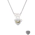 thumbnail image 2 of Delight Jewelry Goldtone 'Faith Rocks' on Clear Crystal Heart Silvertone Dream Big Pendant Necklace, 25", 2 of 4