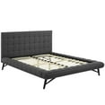 thumbnail image 4 of Modway Julia Queen Biscuit Tufted Upholstered Fabric Platform Bed in Gray, 4 of 5