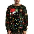 thumbnail image 4 of Men's Christmas Printed Collar Sweater Holiday Theme Knit Pullover for Festive Parties and Ugly Sweater Fun during Christmas Season,Camouflage,S, 4 of 7