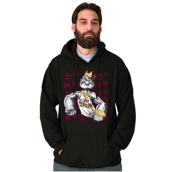 Urban Popeye King Crown Graffiti Hoodie Sweatshirt Women Men Brisco Brands S
