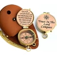 thumbnail image 5 of Trust in The Lord with All Your Heart -Proverbs 3: 5-6 Quote Engraved Compass with Wooden Box,Camping Compass, Gift Compass, Graduation Day Gifts-Religious Gifts 2023 Compass for Women Mens Boy Girls, 5 of 5