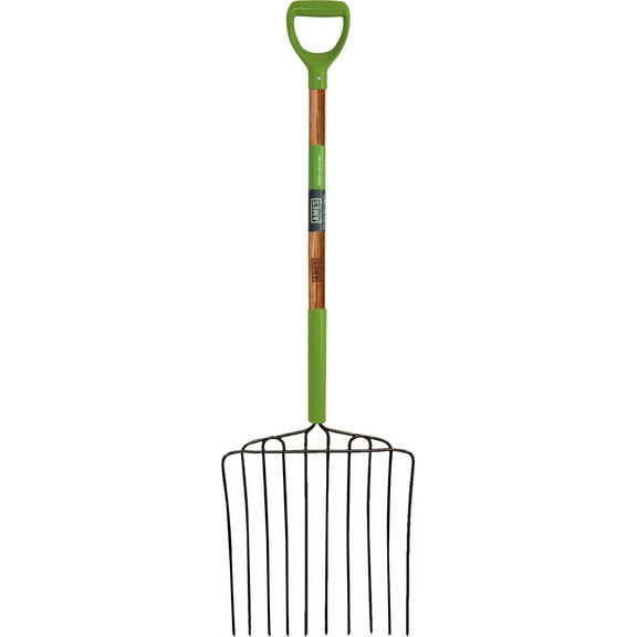 AMES 2827000 Ensilage Fork, Wood Handle, D-Shaped Handle, 30 in L Handle
