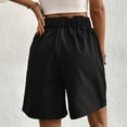 thumbnail image 4 of Owordtank Womens Flowy Bermuda Shorts Loose Solid Color High Waist Wide Leg Soft Shorts, 4 of 4