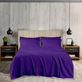 thumbnail image 2 of EGYLIN 800TC Soft Egyptian Cotton Sheet Set Soft and Breathable - 4 Piece Bed Sheet Purple Solid Olympic Queen Size - 18" Deep Pocket, 2 of 5