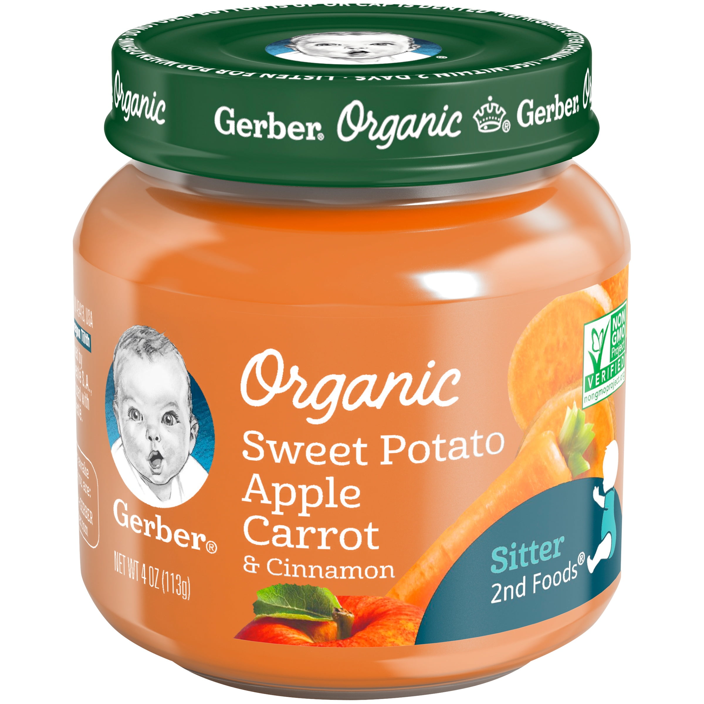 Gerber 2nd Foods Organic Sweet Potato, Apple, Carrot ...