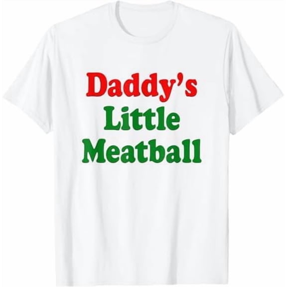 Greenink Mommy's Little Meatball Italian T-Shirt Funny Daddy's Little Meatball Shirt Humor Italy Love Pun Tee Shirts