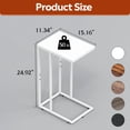thumbnail image 3 of Mesa auxiliar WLIVE en forma de C blanco cremoso 39x29x63 cm, 3 of 7
