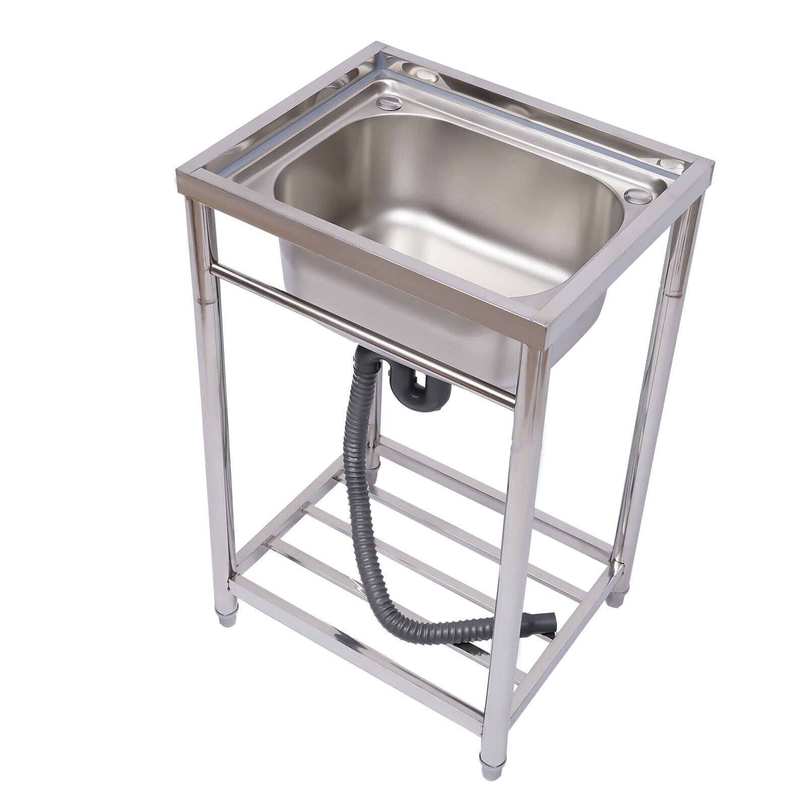 1 Compartment Commercial Utility Sink Stainless Steel Single Basin Kitchen Sink