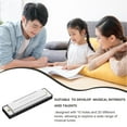 thumbnail image 3 of OULII Metal Harmonica for Beginners 10 Holes with 20 Tones Silver Finish Musical Instrument, 3 of 8