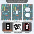 thumbnail image 3 of Yayeee Blank Wall Plate Cover 1-Gang 4.5"x2.7" Home Unused Decorative Outlet, Cartoon Beach Pattern, 3 of 7