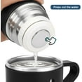 thumbnail image 3 of InnotechSc Botella Thermo de Acero Inoxidable con Aislamiento Al Vacío de 500 Ml/16,9 Oz con Taza para Café, Bebida Caliente y Frasco de Agua para Bebidas Frías, Juego Negro, 3 of 10