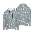 thumbnail image 6 of Bingfone Sleep Rabbit Men's Drawstring Hoodie Long Sleeve Pocket Sweatshirts-Medium, 6 of 6