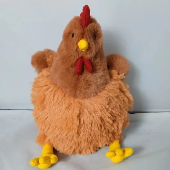 Cute Fluffy Hen Plush Toy, Soft Realistic Chicken Stuffed Animal, Kawaii Farm Animal Cuddle Buddy, Perfect Gift for Kids Adults Farmhouse Decor