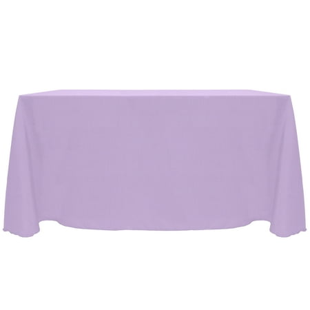 

Ultimate Textile (10 Pack) Reversible Shantung Satin - Majestic 90 x 132-Inch Rectangular Tablecloth - for Weddings Home Parties and Special Event use Lilac Light Purple