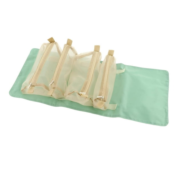 Neceser organizador de maquillaje Zulema plegable Verde