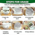 thumbnail image 3 of Fruit And Vegetable Cutter Bowl, Veggie Chopper, Salad Chopper Bowl, Slicing Salads And Fruits, Make Fresh Salad Easily, 3 of 5