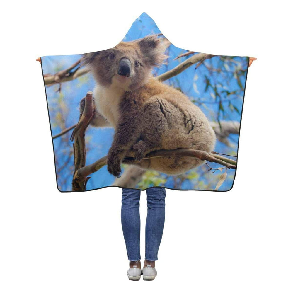 ASHLEIGH Australian Koala Cute Wearable Hooded Blanket 40x50 inches