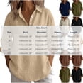 thumbnail image 3 of Purcolt Women's Linen Button Shirt Long Sleeve Loose Blouse with Pocket for Summer Travel Beach Work Outfits Solid Work Business Casual Tops, 3 of 6